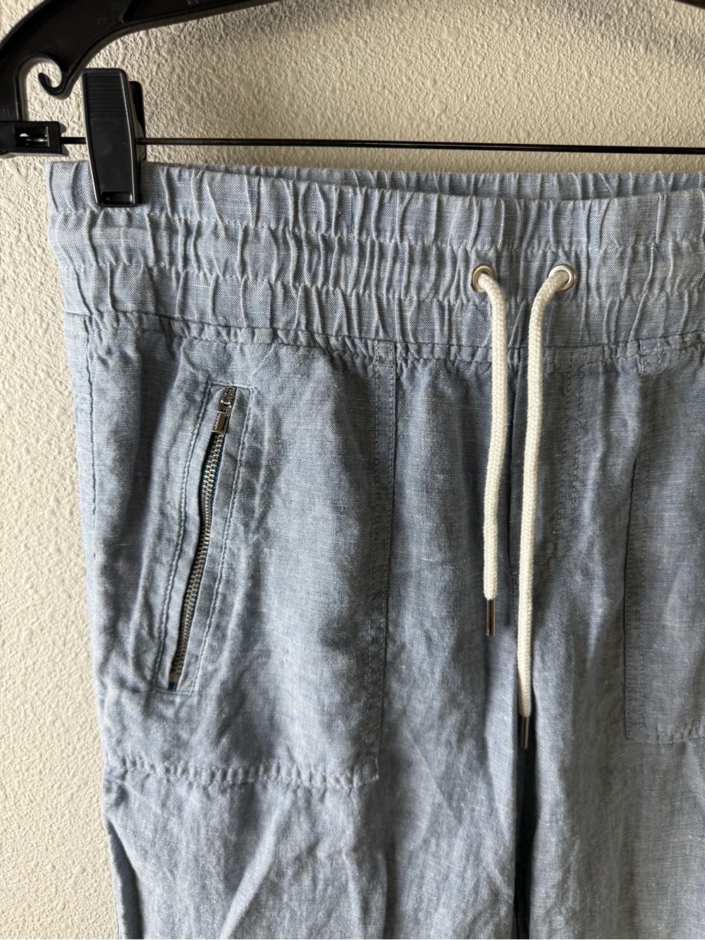 Athleta Cabo Linen Wide Leg Pant Chambray Blue Athleisure Casual Women’s Size 2 - Picture 6 of 12